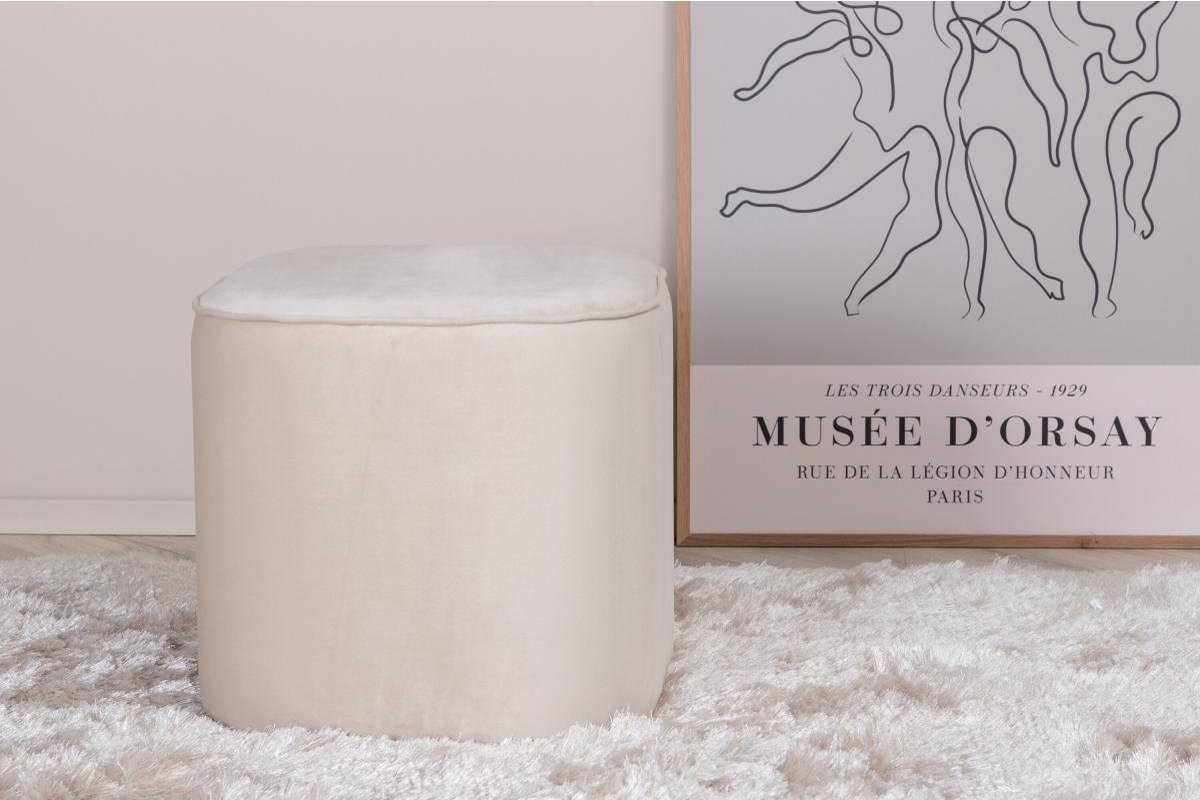 Svea Arlo poef - velvet - beige