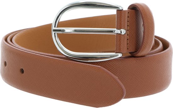 Vanzetti Cuir Ceinture Classics 30mm Cambered Leather Belt W85 Cognac Brun