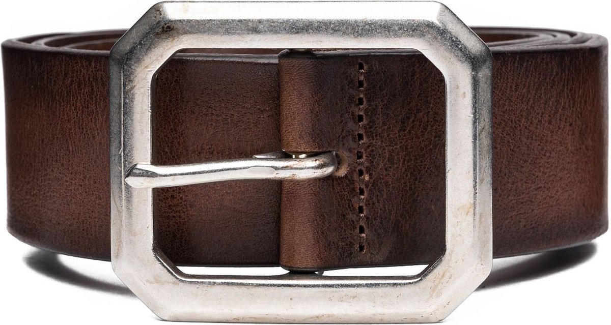 REPLAY Leren Riem Classic Belt W100 Faded Black Brown Bruine