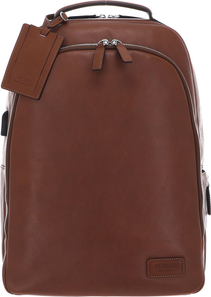 PICARD Laptop rugzak Rugzak met laptopvak Authentic Business Backpack Cognac Bruine