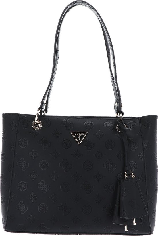 GUESS Sac à épaule Sac shopper Jena Noel Tote Black Logo Noir