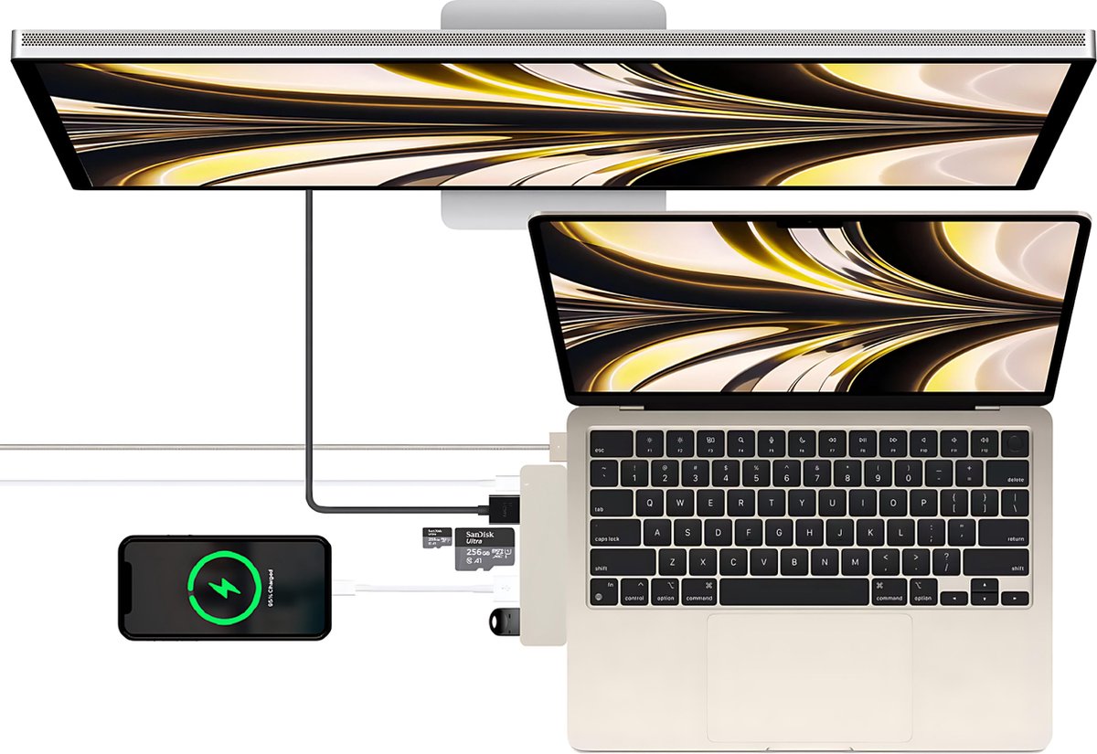 iMounts MacBook Air usb-c hub - HDMI - Starlight / Sterrenlicht thumbnail 6