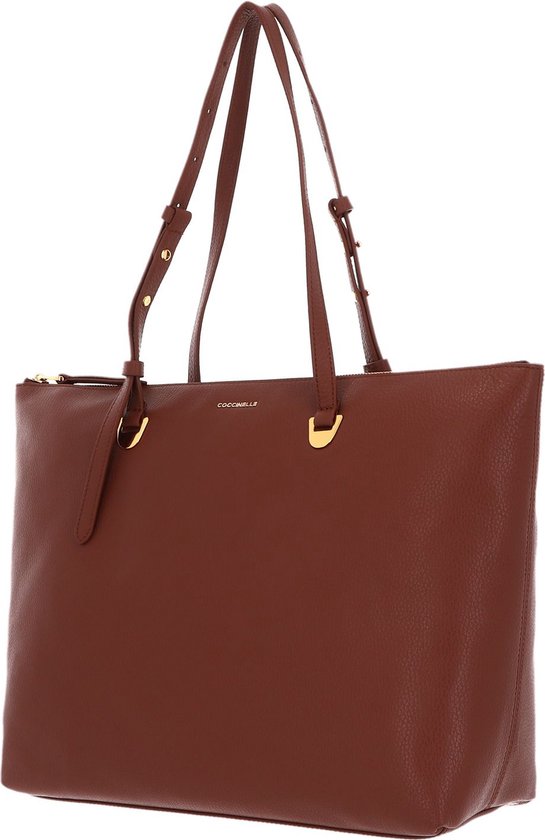 COCCINELLE Cuir Sac à épaule Sac shopper Lea Shoulder Bag Brule Brun