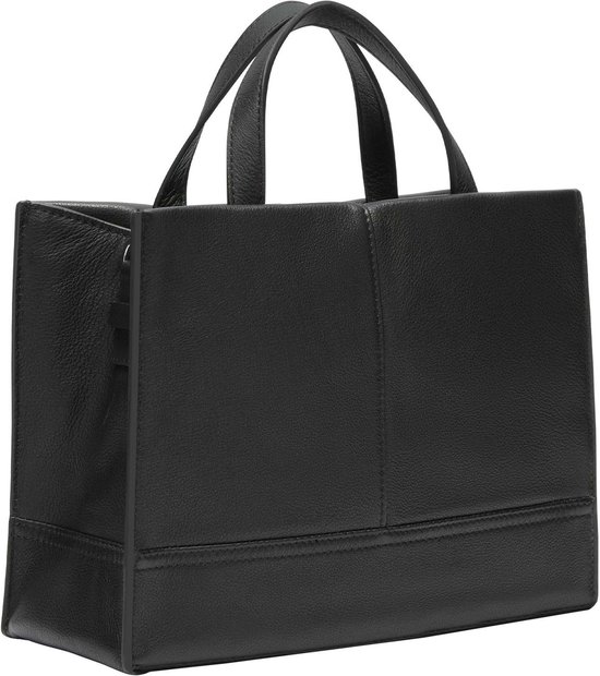 LIEBESKIND BERLIN Cuir Sac à main Sac à épaule bandoulière Lou 2 Satchel Bag Black Noir