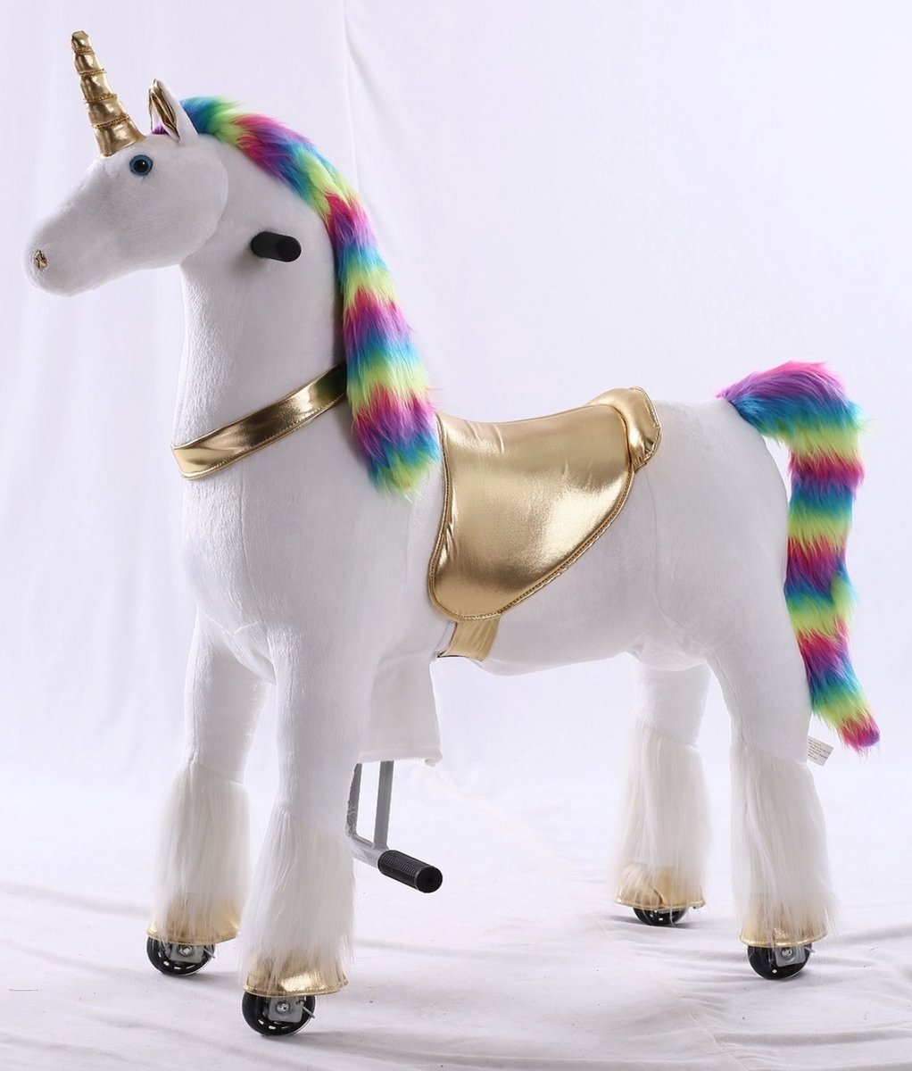 Kids-Horse Rijdend Speelgoed Unicorn - Jessica TB-2020M - Regenboog