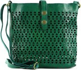 CAMPOMAGGI Cuir Sac à épaule bandoulière Crossbody Bag Prato Vert
