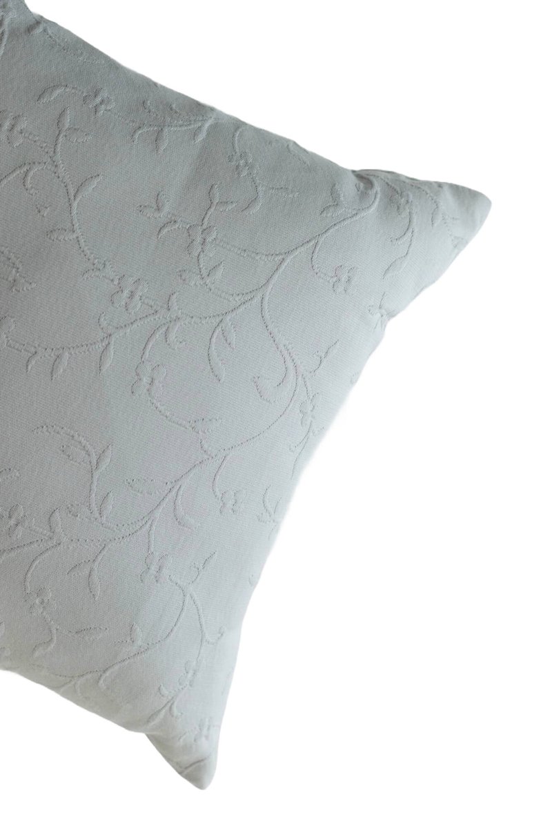 Kussenhoes / Kussenovertrek | Flora - Hampton Blue - 100% Jacquard Katoen - Stevige Ritssluiting - 40x60 cm