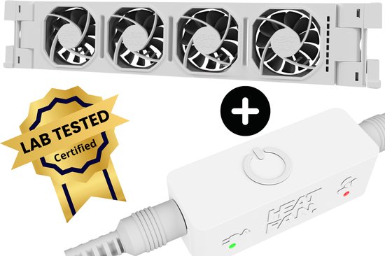 Heatfan 4 Pro - Radiator Ventilator met Smart Bediening - Universele Maat - Convector Ventilator Zonder Geluid - Wit