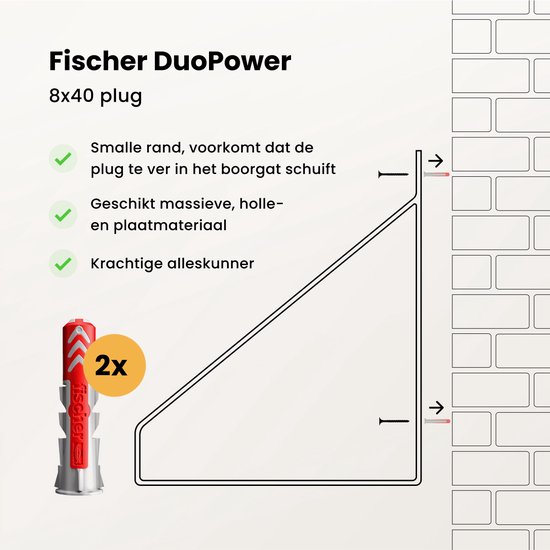 GoudmetHout Industriële Plankdrager XL 40 cm - Per stuk - Staal - Mat Zwart - 4 cm x 40 cm x 25 cm