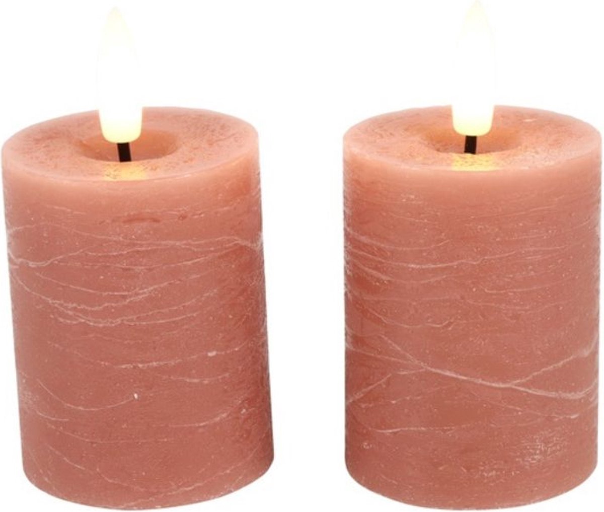 Countryfield Led stompkaarsen 2 stuks Roze