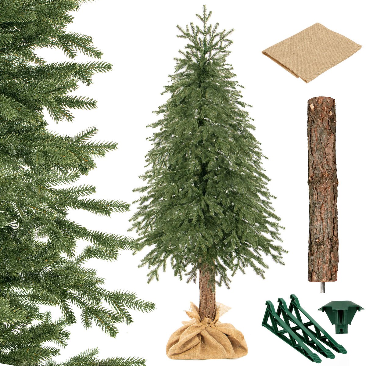 Springos Kunstkerstboom Op Stam | PE - Sparrenhout | 180 cm | Zonder Verlichting