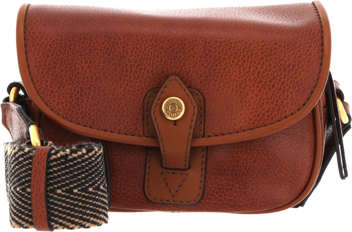GIANNI CHIARINI Leren Schoudertas Avondtas Michelle Crossbody Bag Cognac Bruine