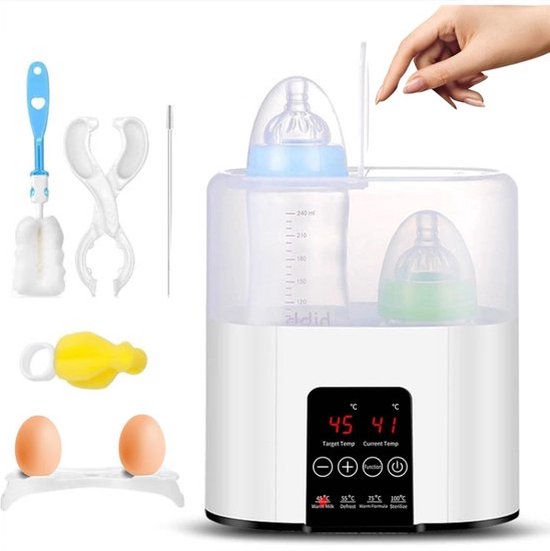 GBKDQQ Flessenwarmer voor baby's, 8-in-1 sterilisator voor babyflessen