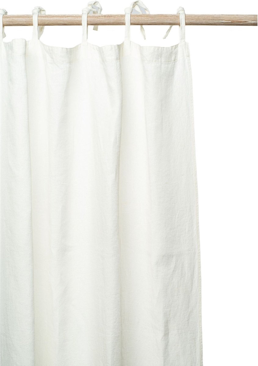 Gordijn | Emma - 100% Stonewashed Linnen - 160x280 cm - 8 Lintlussen - Off White