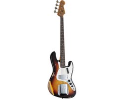 Fender 1964 Jazz Bass Heavy Relic RW 3-Color Sunburst #R138009 - Elektrische basgitaar