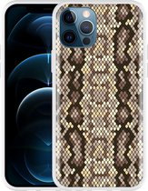 Cazy Hoesje geschikt voor iPhone 12 Pro - Snakeskin Pattern
