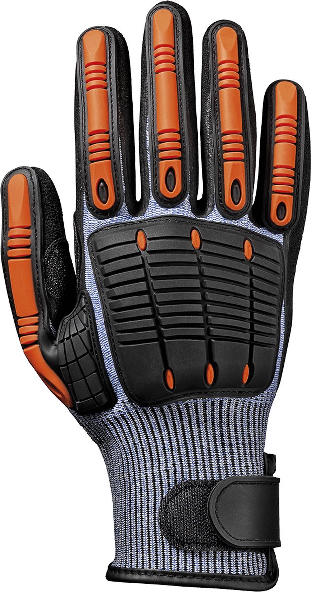 SIR SAFETY MAX IMPACT Werkhandschoenen Zwart Tuinhandschoenen - Nitril - PVC Bescherming Versterkte Duim - Klittenbandsluiting 12 Stuks