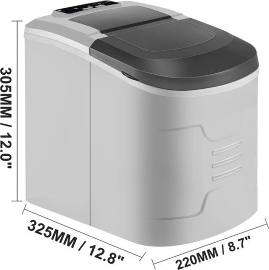 Professionele ijsblokjesmaker - 12KG - Grijs - 12L - Compact ontwerp van Pro — afbeelding 5