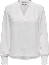 ONLY CARMAKOMA - CARMETTA LIFE V-NECK LS TOP WVN NOOS - Dames - Blouses
