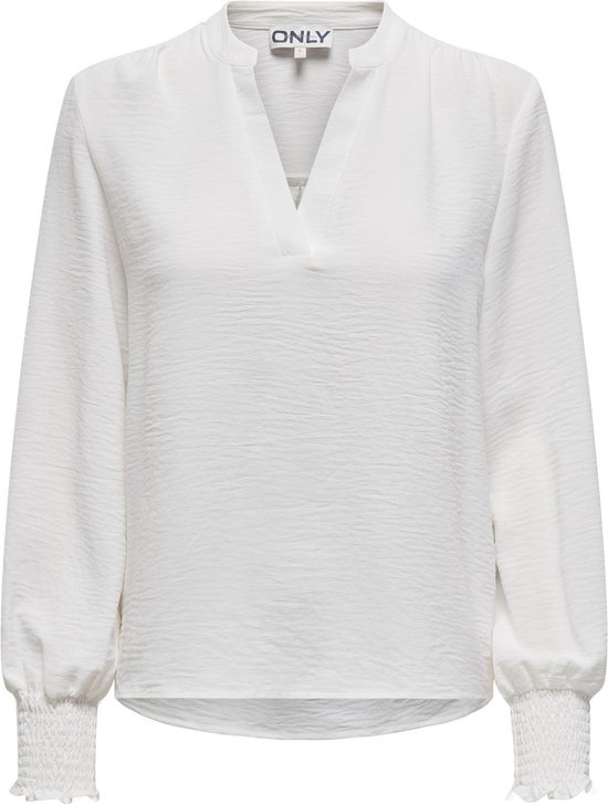 ONLY CARMAKOMA - CARMETTA LIFE V-NECK LS TOP WVN NOOS - Dames - Blouses