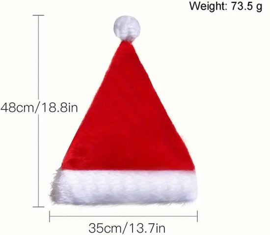 Bonnet de Père Noël Nivard - Adultes - Noël - Père Noël - Hiver - Chaud - Noël - Rouge - Avec lumières