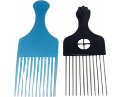 Donegal Hair Comb - Met Afro Haarkam Set - Krullend Haar - 2 stuks