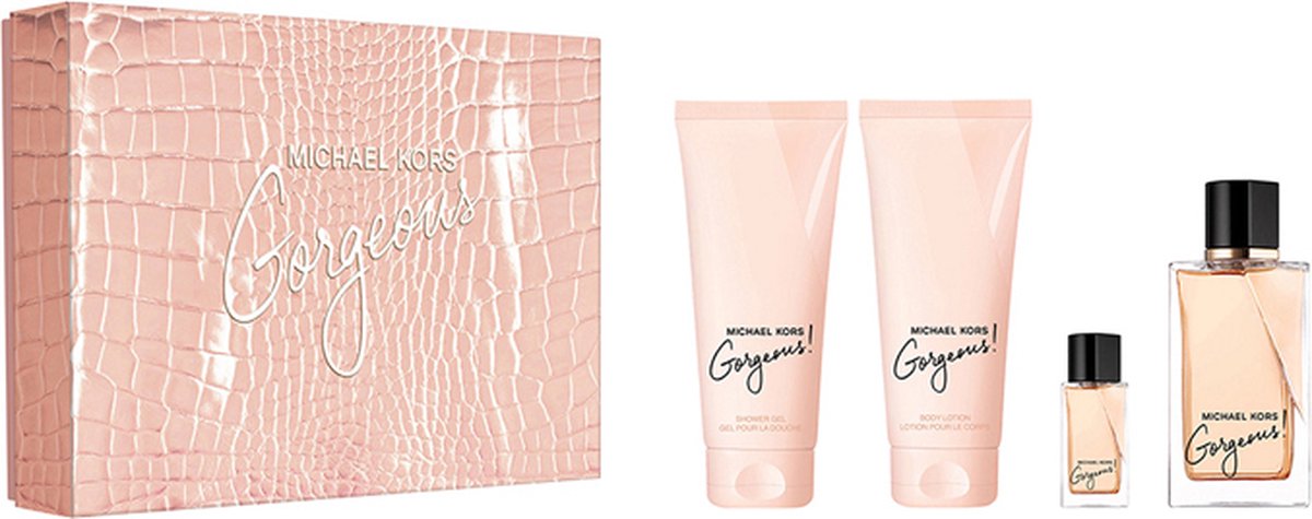 Goedkoopste Michael Kors - Gorgeous! EDP 100 ml Body Lotion 100 ml Shower Gel 100 ml Miniatuur - Geschenkset dames