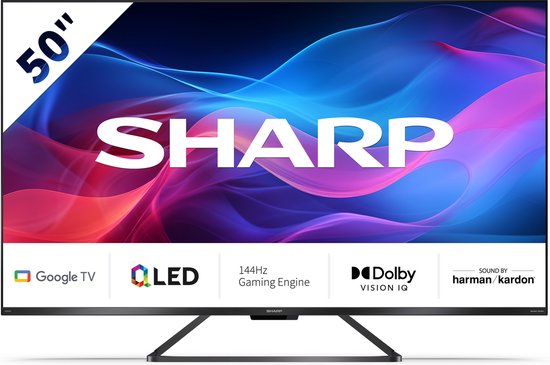 Sharp Aquos 50GR8265 - 50 inch - 144Hz 4K UHD QLED met Google TV - 2024