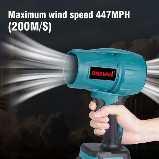 Mini Bladblazer - HIGH POWER Blower - Mini Blower - Blower - Bladblazer - 2000W - 720Km/h - 2 x Accu - Draadloos van Dramdal — afbeelding 5