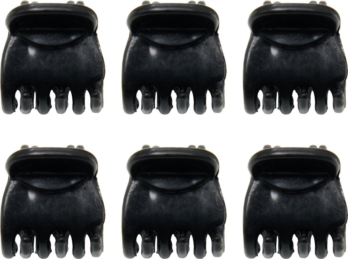 Zenner - Haarklem mini zwart - 6 haarklemmetjes klein - haarklemmen - haarclips - black