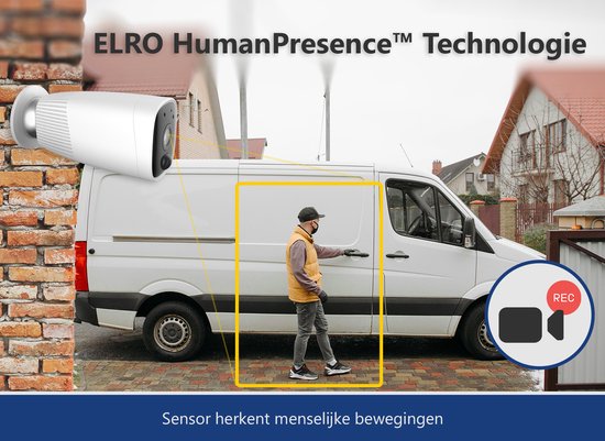 ELRO COB2000 Outdoor Wifi IP Beveiligingscamera Op Batterij Met Bewegingsmelder En Nachtzicht Werkt Batterijen Full Hd 1080p Bewakingscamera Ip65 Waterdicht 1172699489