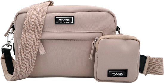Woofio® - Beloningstasje voor honden met ritssluiting - Beloningszakje - Honden uitlaat tas - Dog Mom Bag - Dog Walking Bag - Poepzakjeshouder - Poepzakjes dispenser - Mokka - Classy