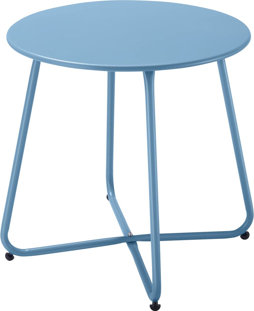 La'Moussawi ® Stijlvolle en Functionele Ronde Bijzettafel voor Binnen en Buiten met Verstelbare Poten