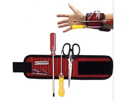 GripMag Polsband - Voor Schroeven, Spijkers en Boorbits - PowerMag Polsband - Sterke Magnetische Gereedschapshouder - GripMag Polsband - Voor Schroeven, Spijkers en Boorbits