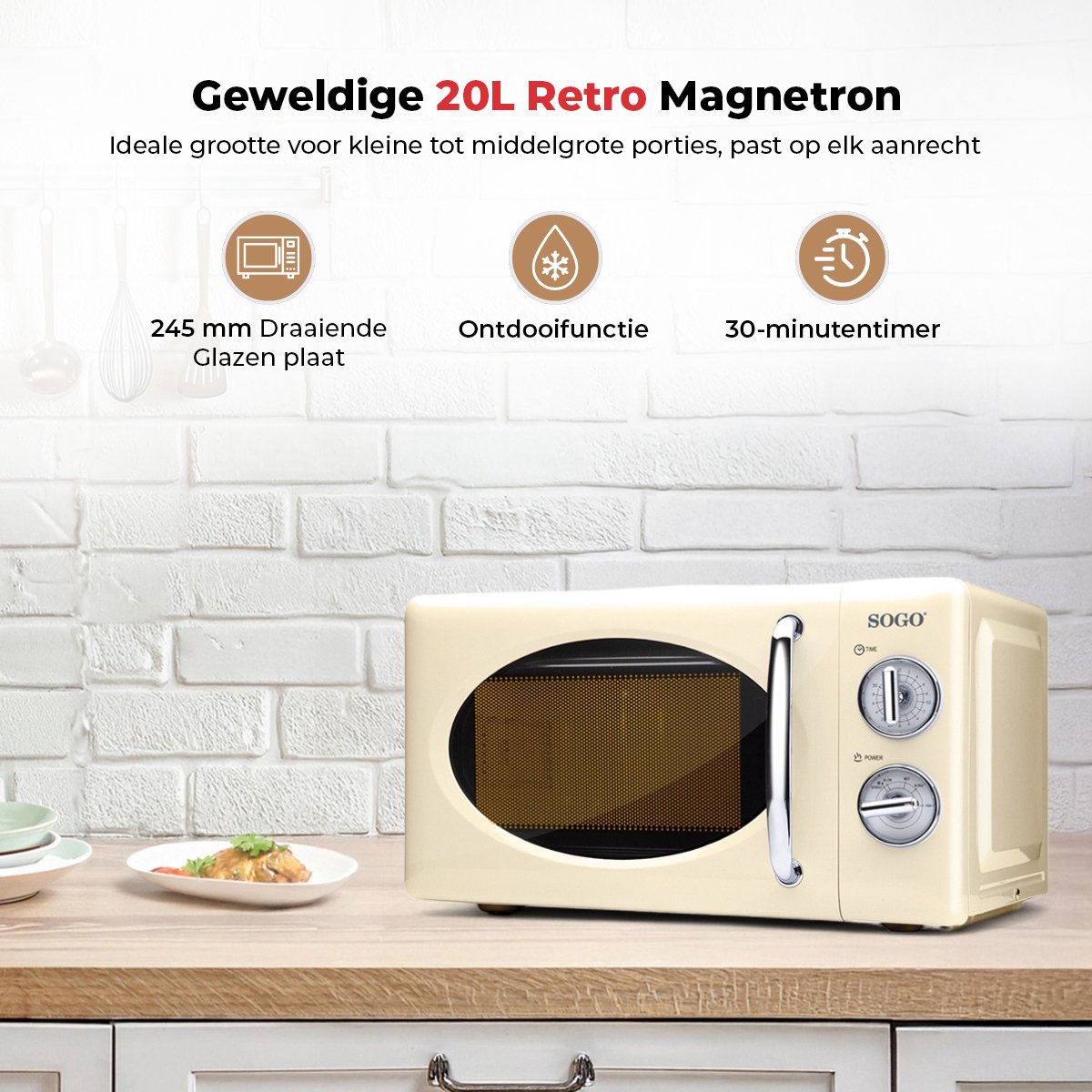 MEDION MD 15000 Magnetron - Vrijstaand - 800 W - 20 l MEDION MD 15000 Magnetron - Vrijstaand - 800 W - 20 l