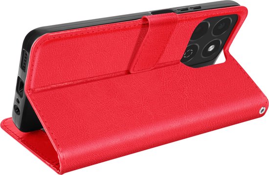 Mayaxess, Etui voor Honor 200 Smart Wallet met sleutelkoord, Rood