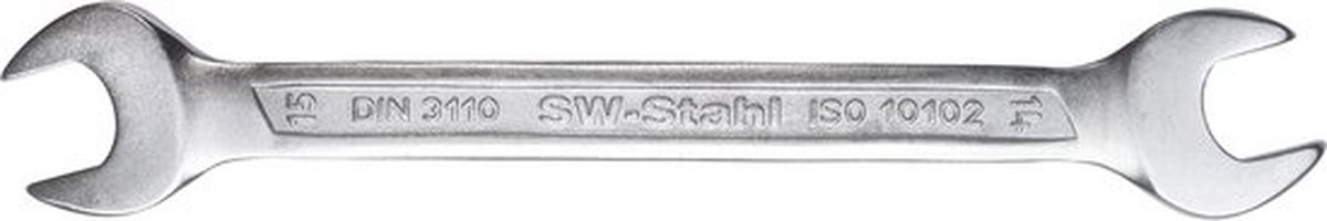 SW-Stahl 00102L dubbele steeksleutel SW 8 en 9 mm I steeksleutel I steeksleutel I dubbele steeksleutel 8x9 mm I steeksleutel