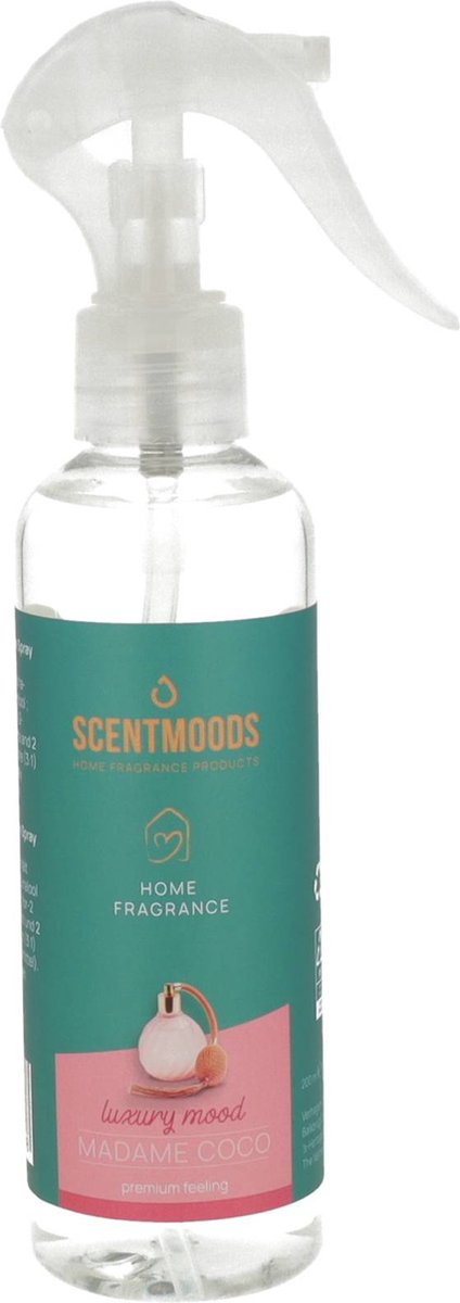 Scentmoods Interieurspray Madame Coco 200ml - Roomspray - Huisparfum - Huisspray