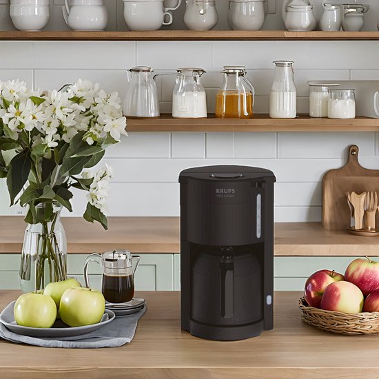 Krups Pro Aroma KM3038 - Filter koffiezetapparaat - 1L - Warmhoudfunctie - Instelbare Aroma - Zwart