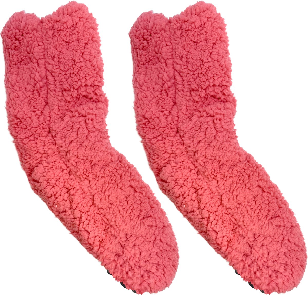 Fluffy Wintersokken voor Dames - Warme Huissokken - Roze - 3BMT®