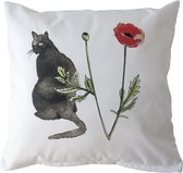 Coussins de salon - Coussin 45×45 cm - Coussin avec chaton - Housse de coussin avec fermeture éclair dissimulée et kussen - cadeau filles