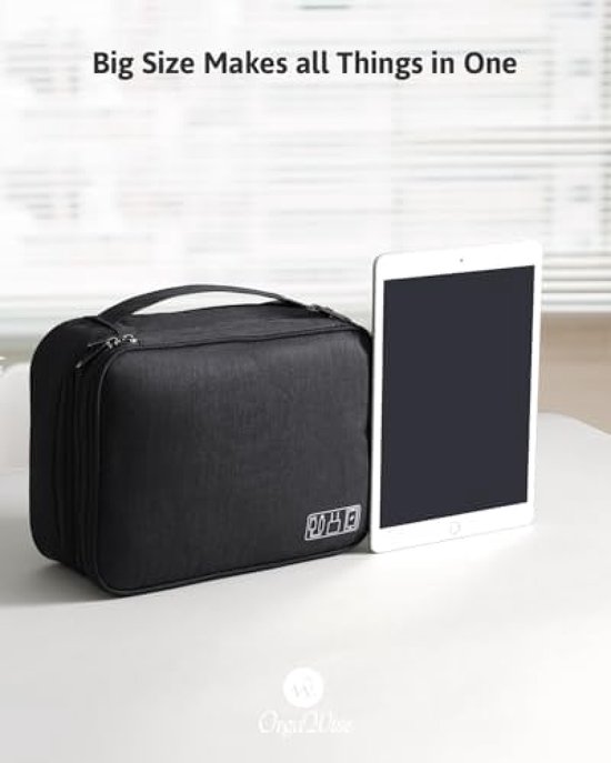 Kabel Organizer, Elektronische Accessoires Tas, Elektrische Kabel Organizer Tas, Multifunctionele Camera Organizer Disk Charger, Elektronische Reiskoffer Organizer (grijs Kabel Organizer, Elektronische Accessoires Tas, Elektrische Kabel Organizer Tas, Multifunctionele Camera Organizer Disk Charger, Elektronische Reiskoffer Organizer (grijs