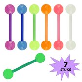Fako Bijoux® - Piercing Langue - "Glow in the Dark" - 6 Pièces