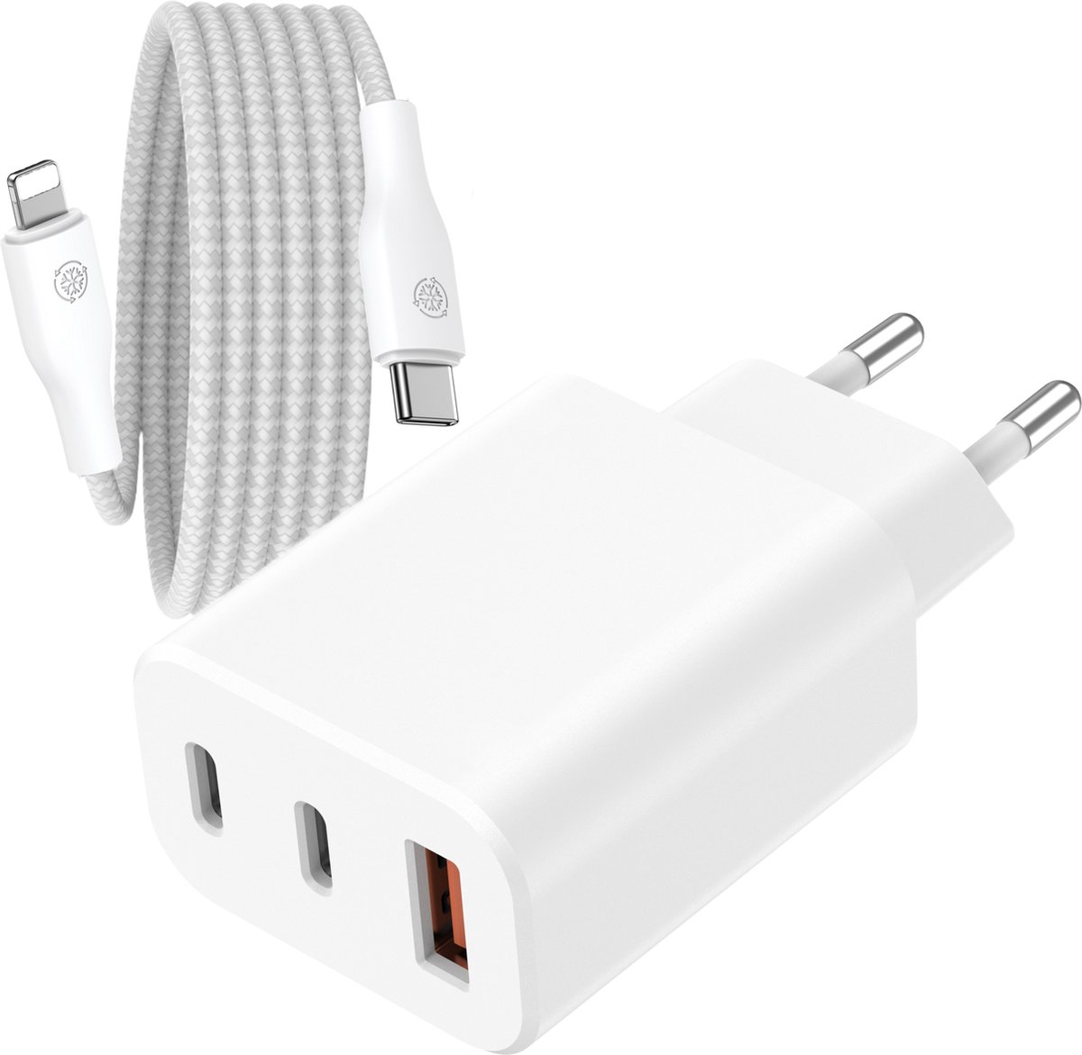 Lange oplader geschikt voor iPhone 14 / iPhone 13 / iPhone 12 / iPhone 11 - 30w usb C lader - Snellader - 2 meter