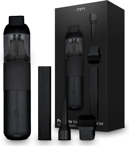 MikaMax Draagbare Stofzuiger Mini Zwart met 3 Opzetstukken - MikaMax - €32,95