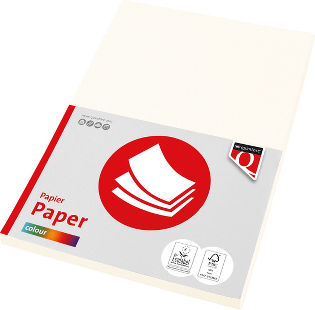 Kopieerpapier quantore col-100 a4 120gr roomwit