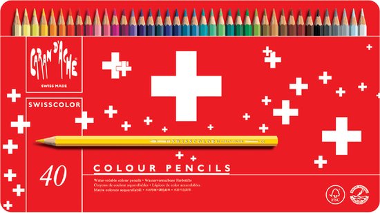 Kleurpotlood caran d’ache swisscolor aquarel 40 st