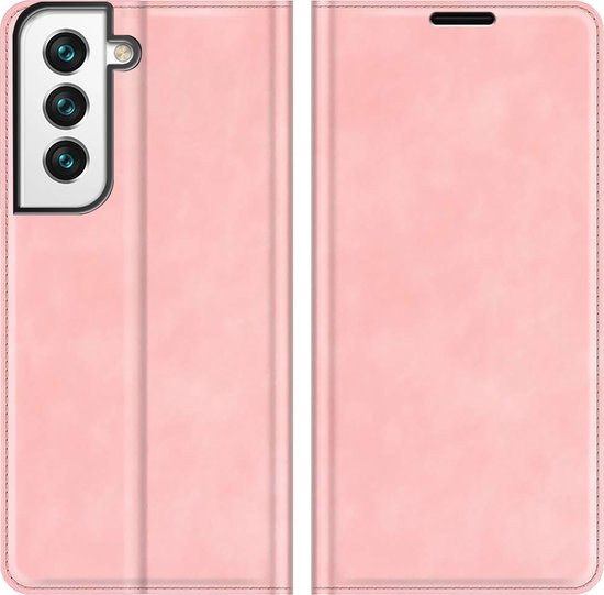 Étui pour Samsung Galaxy S22+ - Étui portefeuille à livre - Simili cuir - Rose