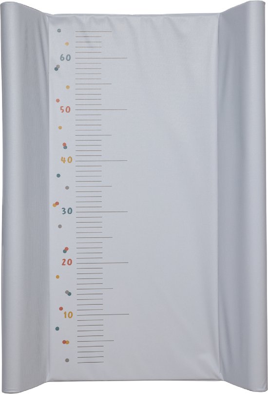 BABYCALIN - Ultralichte verschoontafel met stippen 50 x 70 cm - 100% PVC - Grijs