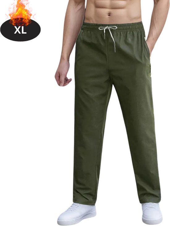 Bovista Trainingsbroek Heren - Sportbroek - Trainingsbroek Lang - Trainingspak - Sportkleding - Legergroen - XL